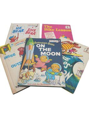 Vintage Berenstain Bears Beginner Books Lot Of 5 Hardcover Stan & Jan Bright Ear